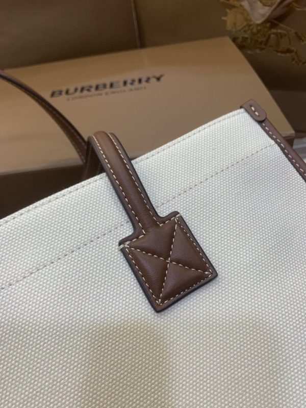 Burberry Small Freya Tote in Natural/ Tan - Image 7