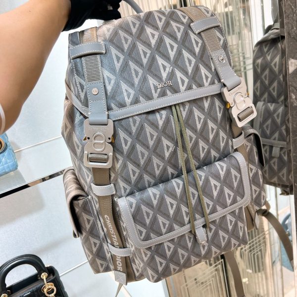 Dior Hit The Road Backpack in Gray CD Diamond Canvas - Image 8