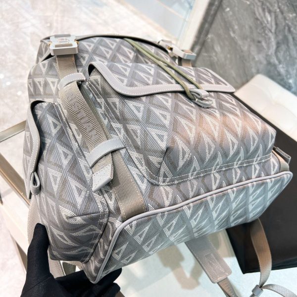 Dior Hit The Road Backpack in Gray CD Diamond Canvas - Image 5