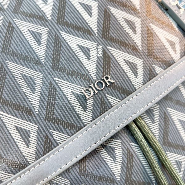 Dior Hit The Road Backpack in Gray CD Diamond Canvas - Image 6