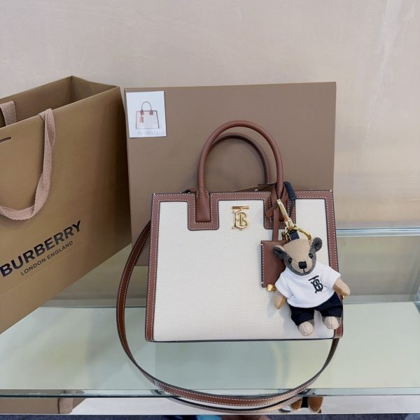 Burberry Mini Frances Bag in Natural/ Malt Brown - Image 9