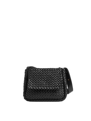 Bottega Veneta Cobble Shoulder Bag in Black