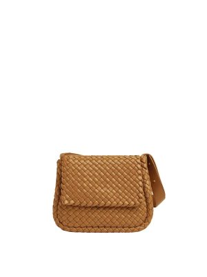 Bottega Veneta Cobble Shoulder Bag in Caramel