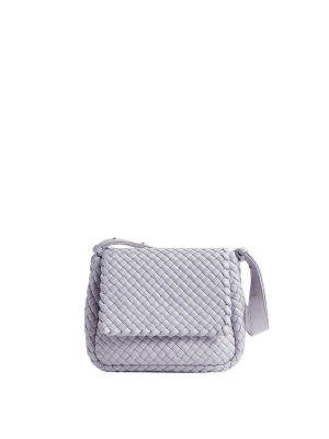 Bottega Veneta Cobble Shoulder Bag in Oyster Grey