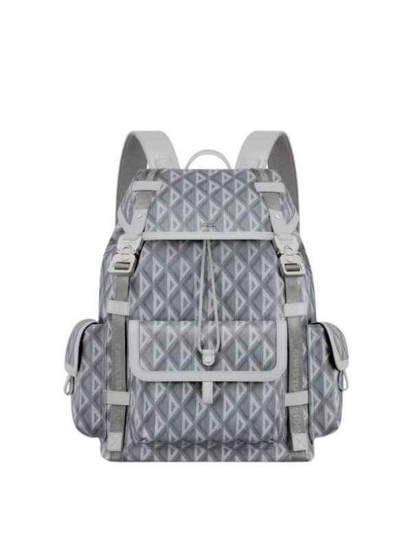 Dior Hit The Road Backpack in Gray CD Diamond Canvas