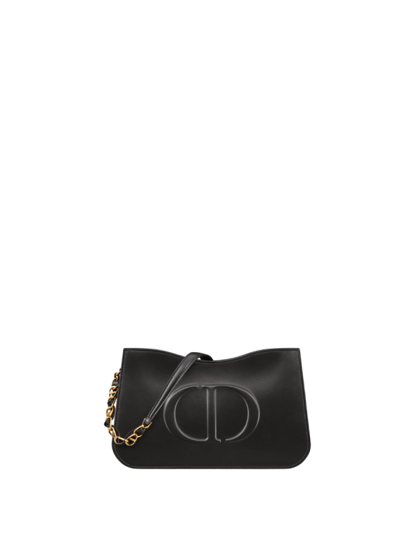 Dior CD Signature Hobo Mini Bag in Black Calfskin