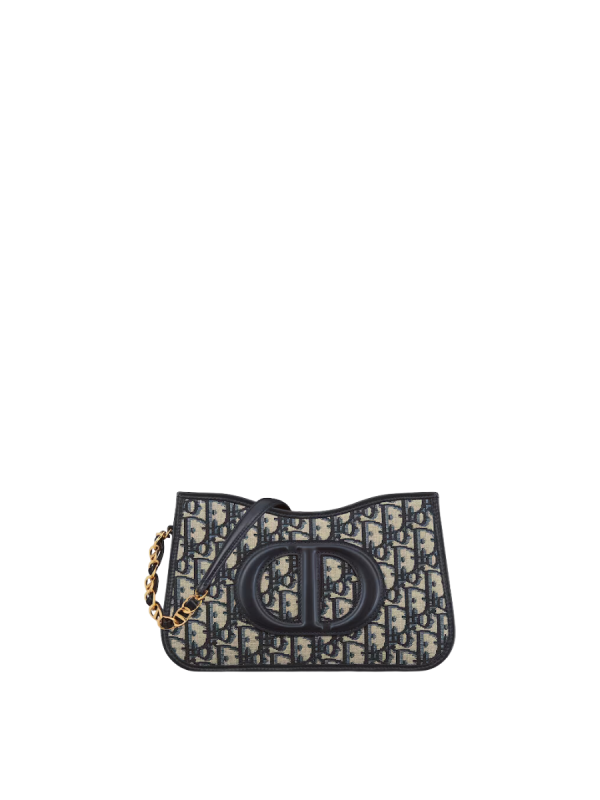 Dior CD Signature Hobo Mini Bag in Blue Dior Oblique Jacquard