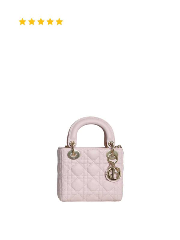 [TOP TIER] Dior Mini Lady Dior Bag Powder Pink Cannage Lambskin