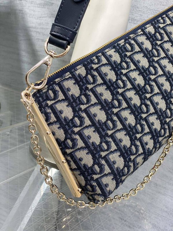 Dior Club Bag in Blue Dior Oblique Jacquard - Image 5