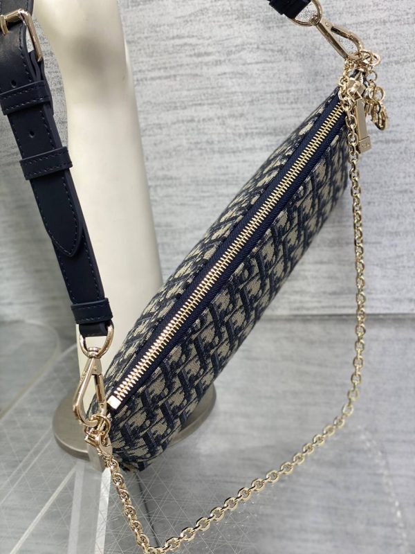 Dior Club Bag in Blue Dior Oblique Jacquard - Image 7