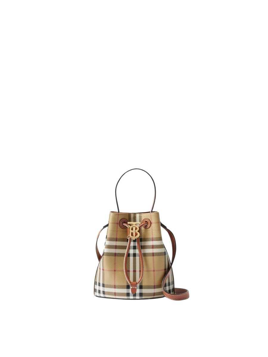 Burberry Mini TB Bucket Bag in Briar Brown – GSM LUXURY