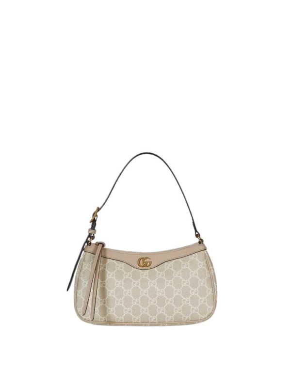 Gucci Ophidia GG Small Handbag in Beige and White GG Supreme Canvas