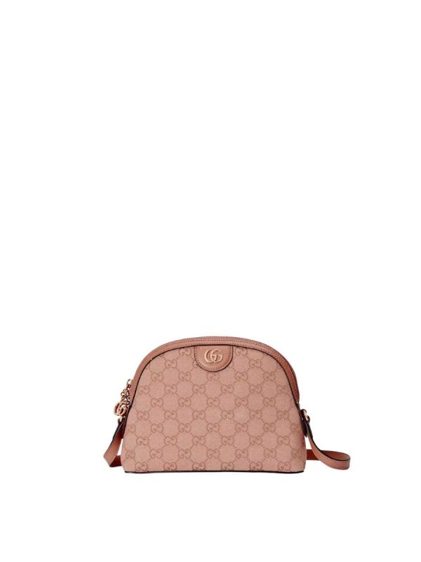 Gucci Ophidia GG Shoulder Bag in Pink GG Canvas
