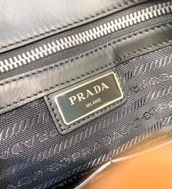 Prada Saffiano Leather Work Bag in Black - Image 10