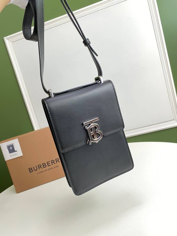 Burberry Robin Cross-Body Bag in Black Leather - Image 10