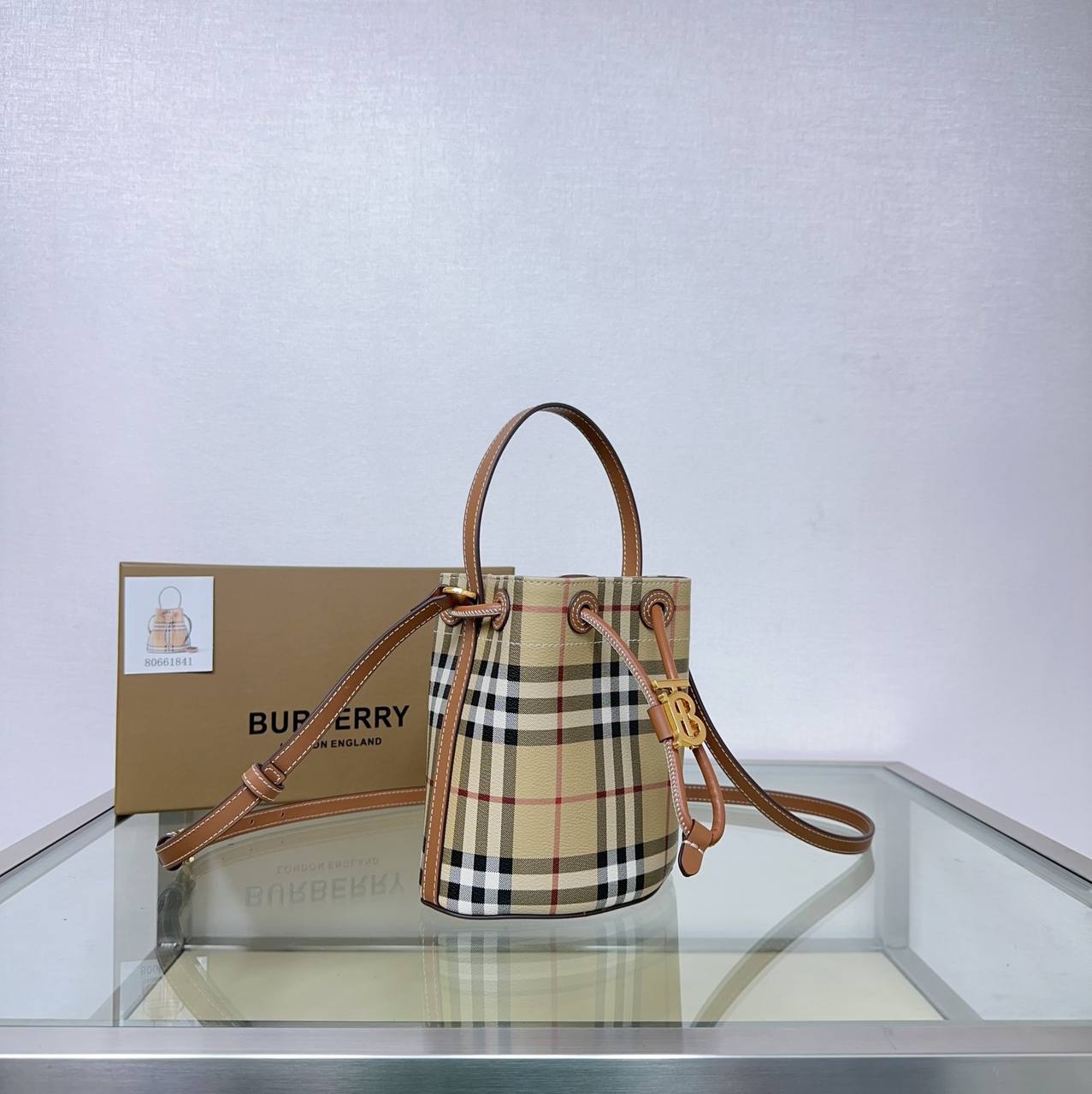 Burberry Mini TB Bucket Bag in Briar Brown – GSM LUXURY