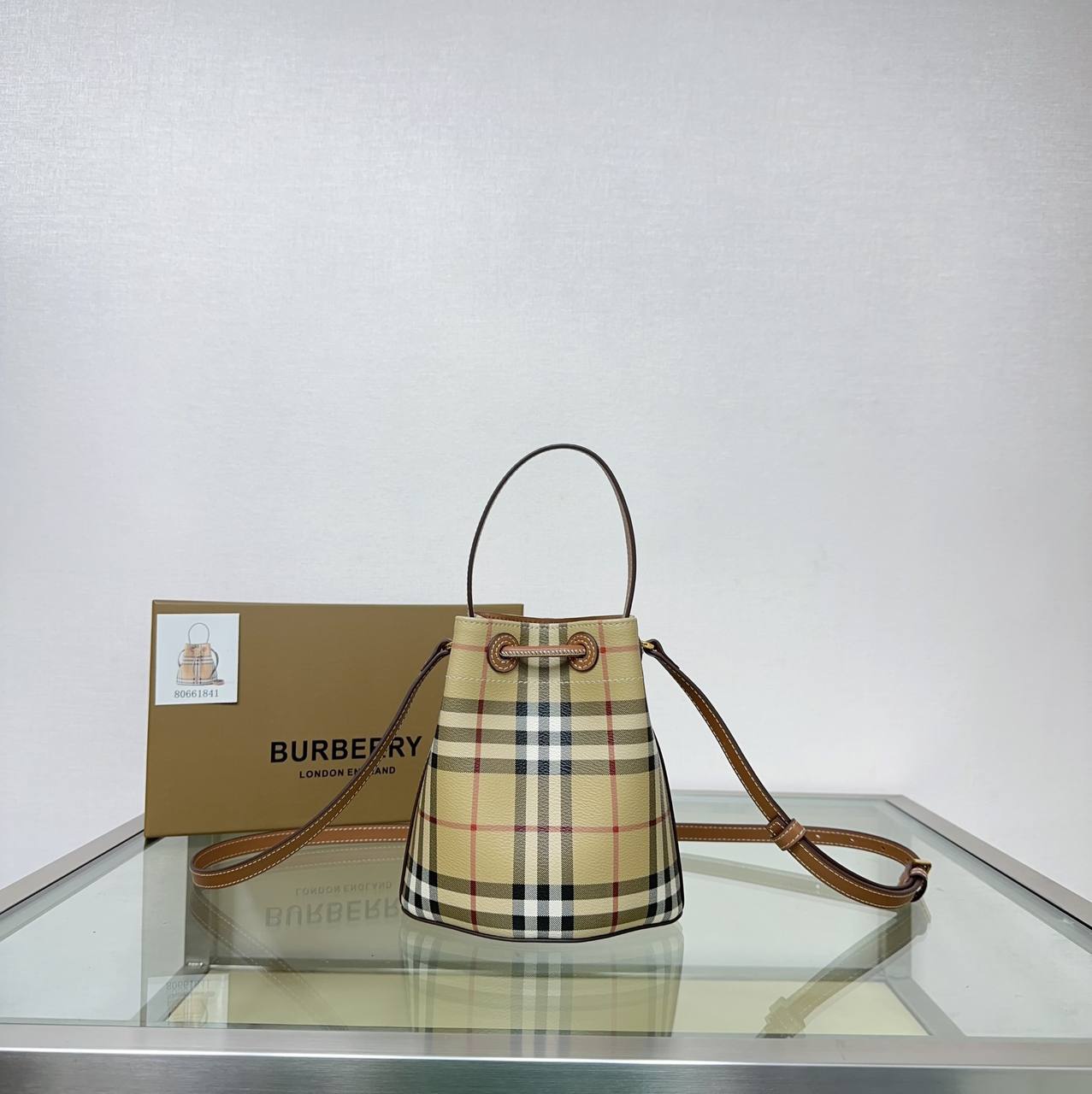 Burberry Mini TB Bucket Bag in Briar Brown – GSM LUXURY