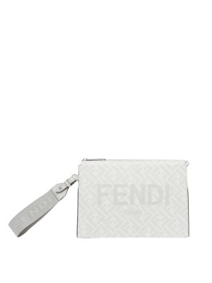 Fendi Clutch Pack White Light FF Fabric