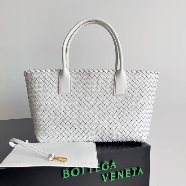 Bottega Veneta Medium Cabat in White - Image 2